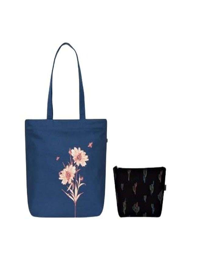 EcoRight Eco Right Large Canvas Tote Bag for Women with Cosmetic Pouch, Zipper Handbags for Women Inner Pocket for Shopping, Office & Daily Use(Tote & Cosmetic Pouch) - Image 2